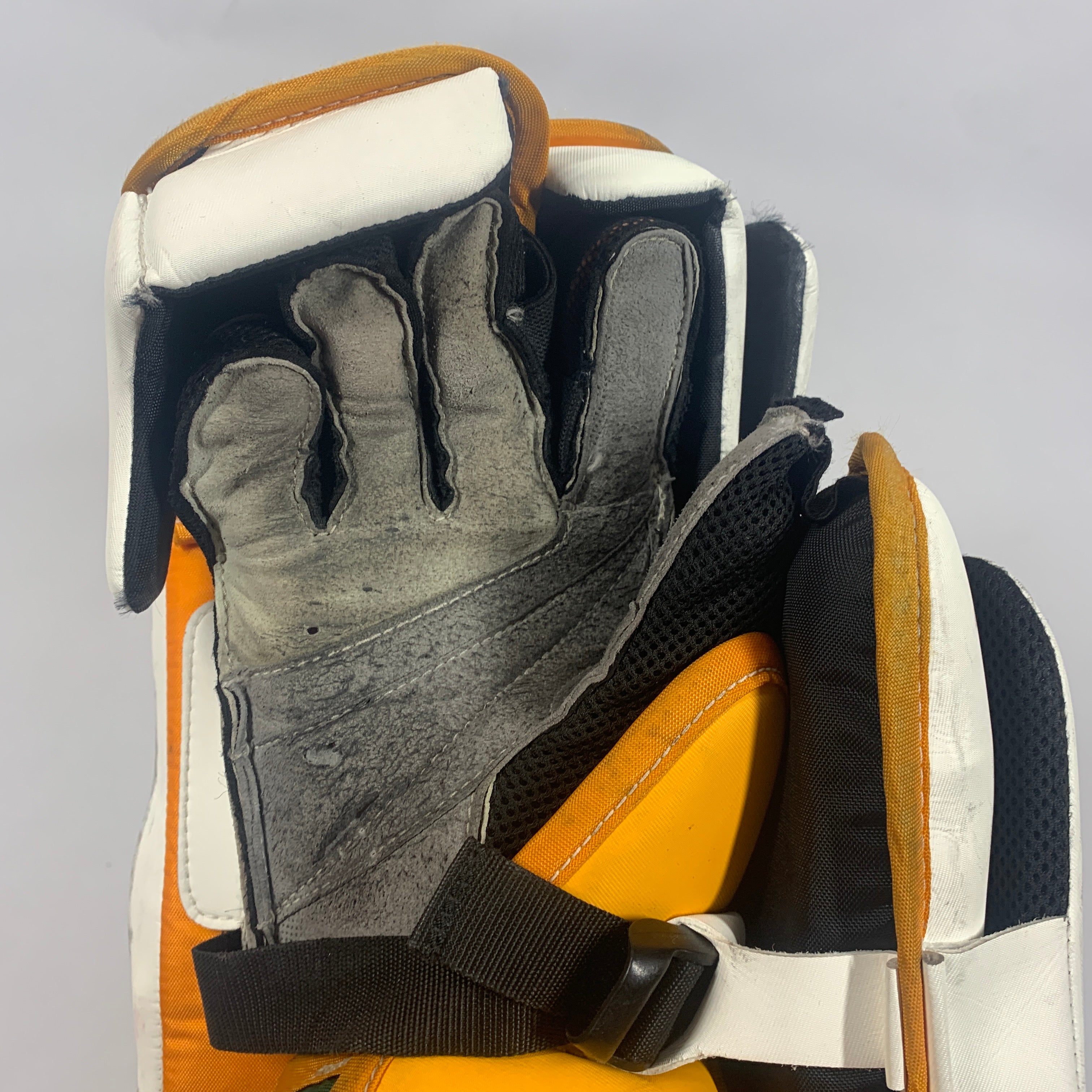 CCM Extreme Flex 5 - Bloqueur de gardien de but Pro Stock d'occasion (vert/jaune)